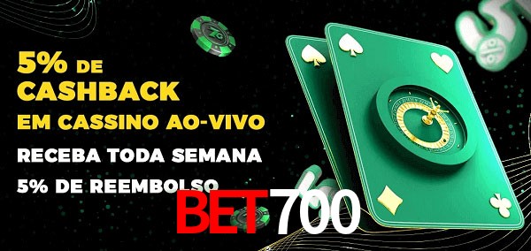 Promoções do cassino ao Vivo bet700